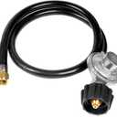 Gas Grill Regulator and Hose,Propane Hose with Regulator Replacement for Weber, Blackstone, Nexgrill, Fire Pit, Most LP Gas Grills (3ft)