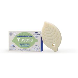 2 x Mustela Solid Shampoo & Body Cleansing Bar for Baby, Kid & Adult - with Avocado Oil & Olive Oil - Fragrance-Free, Plastic-Free, Vegan & Biodegradable Formula - 2.64 oz.