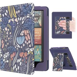 MoKo Case for 7"/6.8" Kindle Paperwhite(12th/11th Gen-2024/2021) and Kindle Colorsoft Signature Edition, Slim PU Shell Cover Case with Auto-Wake/Sleep for Kindle Paperwhite 2024, Night Blue