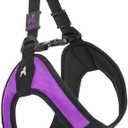Gooby Escape Free Easy Fit Harness - Purple, Medium - No Pull Step-in Patented Small Dog Harness with Quick Release Buckle - Perfect On The Go No Pull Harness for Small Dogs or Medium Dog Harness (Medium chest (18~21.75"))