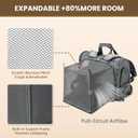 Lollimeow Expandable Cat Carrier Backpack for Large Cats - Airline Approved Pet Carrier Backpack for Small Dogs, Hiking & Travel, Waterproof with Breathable Mesh, 22lbs Capacity (Dark Grey, Large)