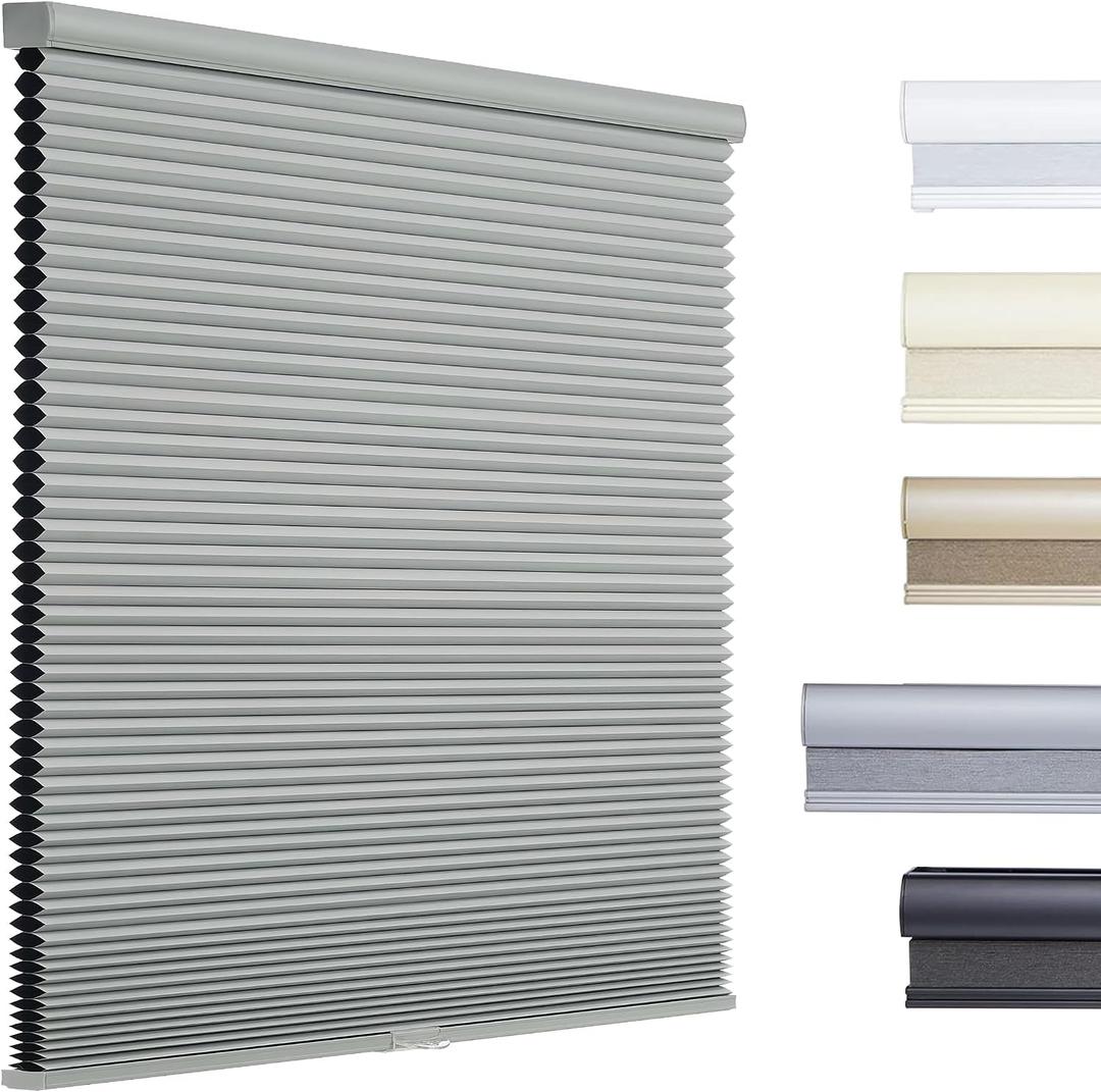 Custom Color-Matched 1.5" Cordless Cellular Shades for Indoor Windows & Doors, Privacy Cordless Cellular Shades for Indoor Windows, Insulated Honeycomb Blinds, Noise Reduced Honeycomb Blinds