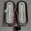 2Pcs 6" inch White 52 LEDs Oval LED Trailer Boat Halo Reverse Back Up Tail LightsPatented w/Rubber Grommet Sealed Waterproof IP67 for Truck/RV/Van, DC 12V