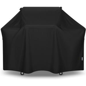 SunPatio BBQ Grill Cover 63 Inch, Outdoor Heavy Duty Waterproof Gas Barbecue Cover, Compatible for All Weber Genesis 300 Series, Compared to Weber 7757, 63" W x 25.6" D x 43.4" H