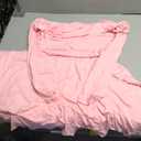 Glampunch Off Shoulders Maternity Dress Long Sleeve Ruched Maternity Gown Baby Shower Photography Pregnant Dress, Large, Pink
