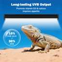 T5 10.0 UVB Reptile Light Fixture, 39W 34" T5 UVA/UVB Fluorescent Tube Bulb for Bearded Dragon, Tortoise, Leopard Gecko, Desert Lizards