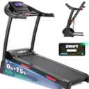 THERUN Incline Treadmill, Treadmills for Running and Walking, 300 lbs Weight Capacity Folding Treadmill with 0-15% Auto Incline, Wide Belt, 3.5HP, App, Heart Rate, Red