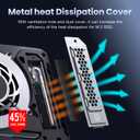 GRAUGEAR PS5 Pro/Slim SSD Heatsink Cover Set, Metal Heat Dissipation Cover, Copper Heat Pipe and Aluminum Fin for PS5 SSD Storage