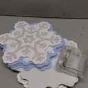 DECEED 10 PCS Christmas Snowflake Yard Signs with LED Lights- Winter Snowflake Lawn Decorations - Christmas Outdoor Holiday Party and Winter Wedding Yard Decors