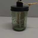 SheeChung 16Oz Mason Jar Green Glass Soap Dispenser, Stainless Steel Pump, Refillable Dish soap Dispenser for Kitchen, Bathroom Hand Soap Dispenser for Lotion, Liquid, Farmhouse Decor (Black, 1 Pack)