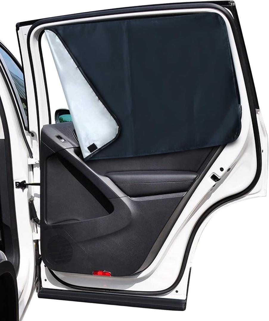 Car Window Shades for Side Window (2 Pack) - Car Window Shade for Baby - 31.5 * 20 in - with 10 M40 Magnets - Block Heats and UV Rays