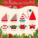 2 x 4 Set Christmas Doll Clothes for 17cm Doll Accessories Clothes Outfit Set with Knitted Hat for Play and Display Accessories for Collectors