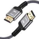 Highwings High-Speed 25 FT HDMI Cable, 18Gbps 2.0 Braided HDMI Cord, 4K HDR, HDR10, HDCP 2.2, ARC, Compatible with Roku TV/HDTV/PS5/Blu-ray