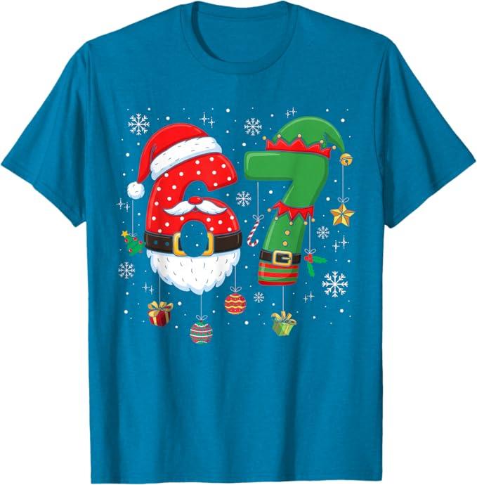67 Meme Six Seven for Kids Women Men Boys Girls Christmas T-Shirt Size XXL
