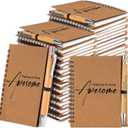 Honoson 80 Pcs/40 Set Spiral Notebook Bulk Employee Appreciation Gift 4x6 Inch Thank You for Being Awesome Inspirational Journal with Bamboo Pen for Staff Christmas Coworker