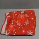 Christmas Tie Up Curtain for Kitchen Bathroom Living Room Bedroom Coffee, Red Merry Christmas Ball Rod Pocket Valance Xmas Snowflake Sparkle Adjustable Balloon Window Shade, 1 Panel 42" x 63"