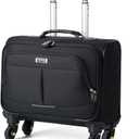 Lekesky Rolling Laptop Bag with Wheels, Wheeled Laptop Bag Rolling Briefcase for Men Women Fits Up to 15.6 Inch Laptop Briefcase on Wheels, Overnight Rolling Computer Bag, Black with 6pcs Packing Cubes