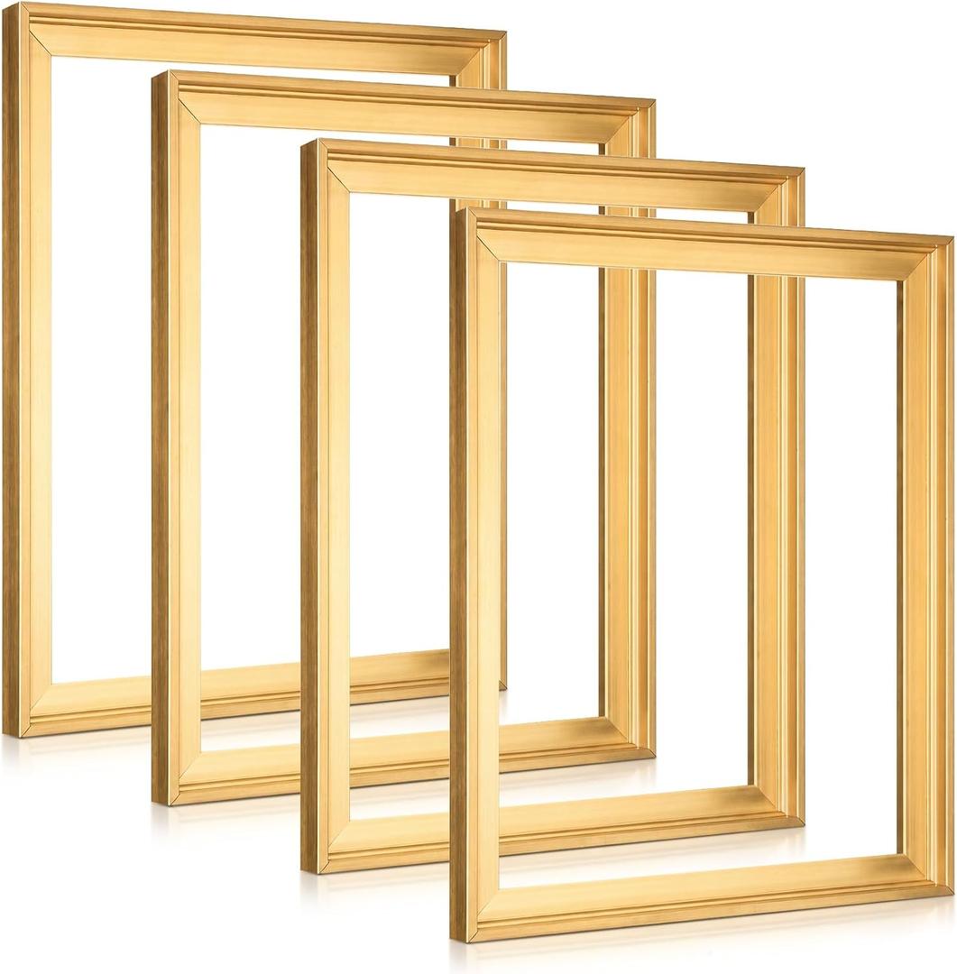 Soaoo 4 Pcs Canvas Floater Frames 16'' X 20'' Gold Floating Canvas Frame