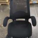 BOLISS 400lbs High Back Wide Comfortable Office Drafting Chair with Flip up Armrests Lumbar Support Adjustable Big Footrest Ring(Black) (BLS-2818HD)