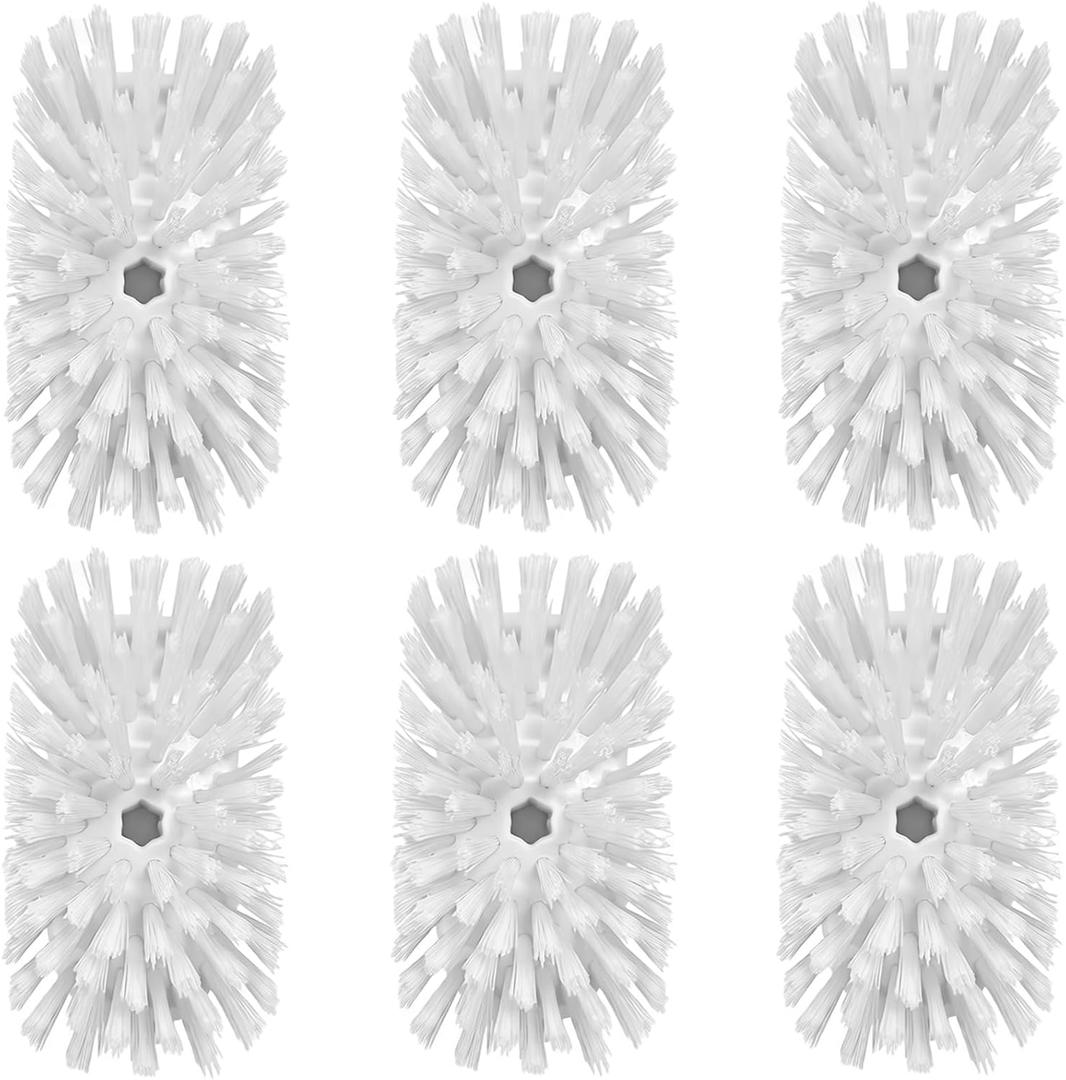 Dish Brush Refill Head for OXO Soap Dispensing Dish Brush, 6 Pack Dishwashing Brush Head Replacement, White