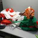 ULINE Christmas Inflatables Outdoor Decorations Santa Claus on Sleigh, Reindeer for Holiday Yard Christmas Decor, May Vary