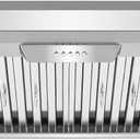 COSMO COS-QB48 48 in. Haven Collection 500 CFM Ducted Under Cabinet Range Hood, Button Control, LED Lights, Stainless Steel