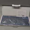 TopMate Wireless Keyboard and Mouse Ultra Slim Combo, 2.4G Silent Compact USB Mouse and Scissor Switch Keyboard Set with Cover, 2 AA and 2 AAA Batteries, for PC/Laptop/Windows/Mac - Blue Black