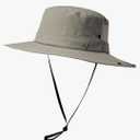 TOP-EX Men's Wide Brim Sun Hat UPF 50+ Waterproof, Packable Breathable Mesh Boonie Cap for Hiking Fishing Safari M/L