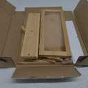 Bamboo Corner Bread Box for Kitchen Countertop, Large Bread Container Storage Bamboo Wooden Farmhouse Bread Box with Window Bread Holder