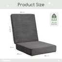 HIGOGOGO Corduroy Recliner Chair Cushion with Lumbar Support Pillow Soft Non-Slip 4" Thick Seat Pad Prevent Buttocks & Back Pain in Seniors (Grey, 21" Backrest)