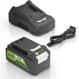 24V 6Ah Battery and 51.6W Fast Charger Compatible with Bissell Cleanview XR Battery 4054, Compatible with Bissell CleanView XR Pet 3789U 3789X Vacuum Batteries Charger
