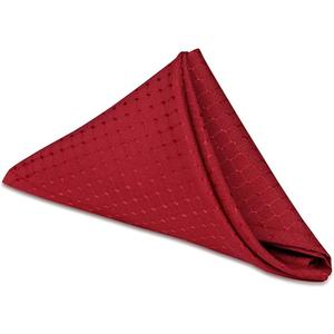 ColorBird Elegant Waffle Jacquard Cloth Napkin Waterproof Spillproof Microfiber Fabric Napkins, Set of 4, 17 x 17 Inch Wine Red