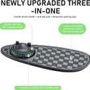 1 PC Car Anti-slip Mat, Multifunctional Dashboard Phone Holder, Dashboard Organizer Pad with Hidden Parking Number, Universal Dashboard Accessories, for Most Cars (Black #1)