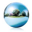 12 Inch Stainless Steel Gazing Ball, Garden Gazing Globe Mirror Ball, Polished Shiny Sphere for Garden Yard Outdoor, Swimming Pool Decoration (Gold)