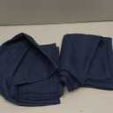 Navy Linen Curtains for Kitchen Farmhouse Country 24 Inch Length 2 Panel Back Tab Pocket Light Filtering Sheer Short Cafe Tier Small Window Curtain for Bathroom Basement Doorway 30x24 Dark Blue Indigo