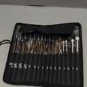 Nicpro 16 PCS Kolinsky Sable Miniature Paint Brushes Dry Brush, Professional Model Paint Brush Set with Cloth Roll, Fine Detail Artist Brush Set for Miniatures, Acrylic & Figures, Model, Watercolor