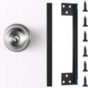 Door Latch Guard Plate 7” with 1” Offset Cover Door Reinforcement Lock, Outswing Angle Security Protector Shield, Security Reinforcement Striker Plates, D oor Knob/ Deadbolt Latch Protector Plate, 1Set