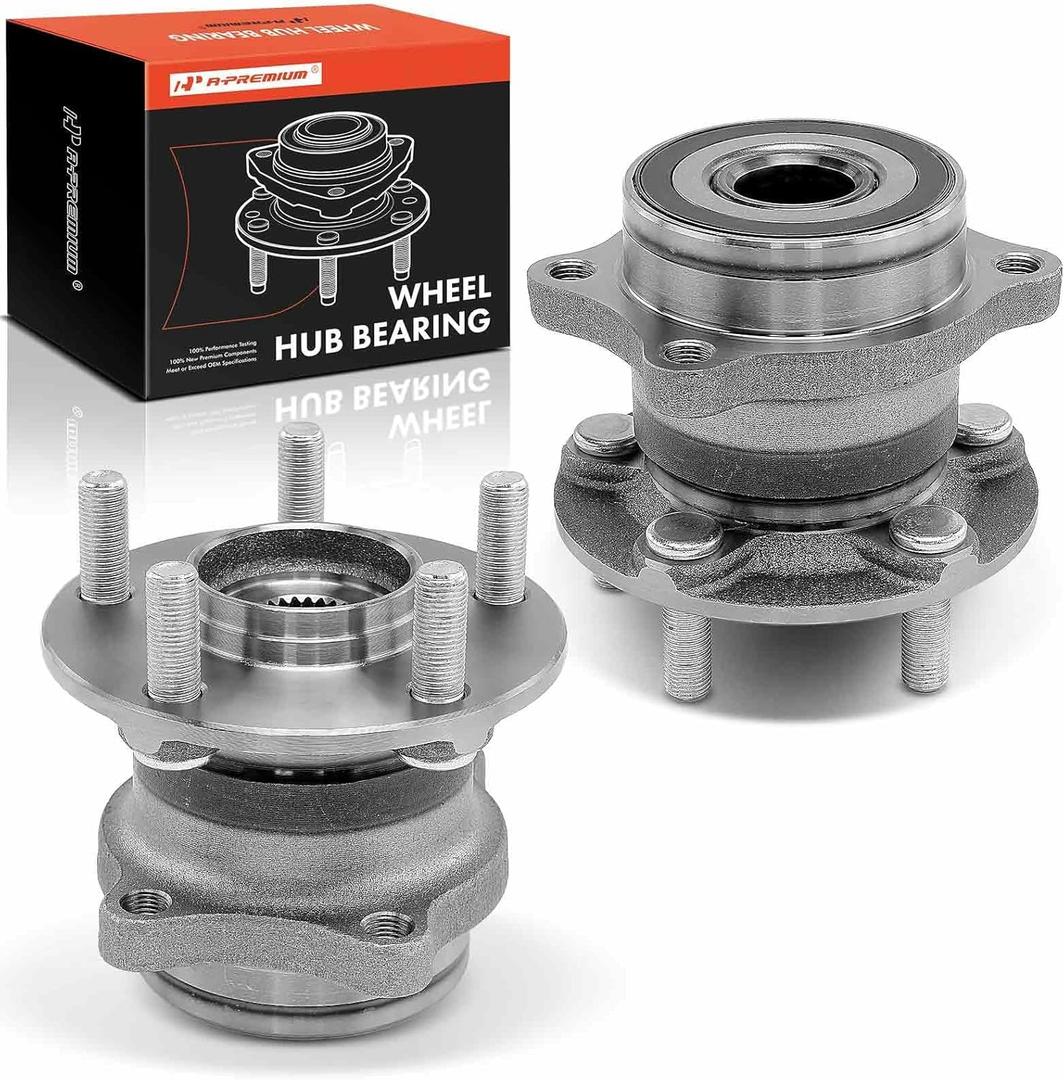 A-Premium 2 x Rear Wheel Bearing and Hub Assembly with 5-Lug Compatible with Subaru, Toyota & Scion Models - Outback 2010-2014, Forester 2009-2013, Impreza, Legacy, Crosstrek, WRX, 86, GR86, FR-S