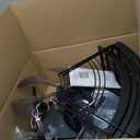 LEDIARY 30 inch Fandelier Caged Ceiling Fan with Light, Bladeless Ceiling Fan with Remote, Farmhouse Fan Lights Ceiling Fixtures for Kitchen, Bedroom, Outdoor(6 Speed, Timing)-Black