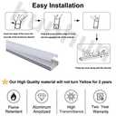 10-Pack 3.3ft/1Meter U Shape LED Aluminum Channel System with Milky Cover, End Caps and Mounting Clips, Aluminum Profile for LED Strip Light Installations, Very Easy Installation