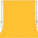 Yellow Photo Backdrop, Photo Booth Portrait Photography Backdrops, Studio Yellow Backdrop for Photoshoot Streaming Video Shooting 5x7ft