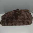 YUSOKI Luxury Faux Fur Blanket for Queen Size Bed 2 Layers,7.3lb,All Ages,Home Decoration Without Pillows (Brown,90"x90")