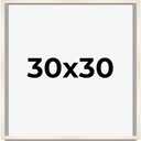 30x30 Frame White Wheat Solid Wood Picture Frame | Moulding Width 0.75 Inches | Interior Depth 0.5 Inches | Light Wood Traditional Photo Frame Complete with UV Acrylic, Foam Backing & Hanging Hardware