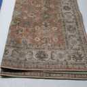 jinchan Area Rug 6x9 Washable Vintage Traditional Rug Kitchen Floor Cover Thin Mat Distressed Floral Print Indoor Carpet for Bedroom Living Room Dining Room Brick Red