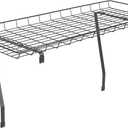 Household Essentials Rear Display Over-The-Washer Storage Shelf to Organize and Store Laundry Room Supplies, Matte Black