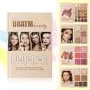 URATM Beauty Nude Makeup Palette Set, 24 Colors Eyeshadow, 6 Highlighters, 6 Blush Colors, Contour Kit