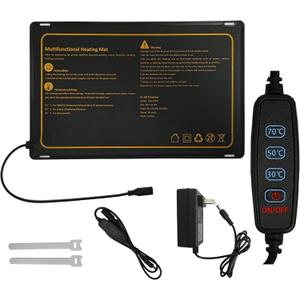 Up to 70C Smart Temperature Control Multifunctional Heating Mat 3D Printer Heater Mini Greenhouse Heater for Green Tent and 3D Printer Enclosure Keeping Warm, Filaments Drying (Heat Pad)