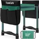 TomCare Garden Kneeler and Seat 10.64 Wider Larger Soft Kneeling Pad Garden Bench with 2 Large Tool Pouches Heavy Duty Garden Stool Foldable Tools Gardening Gifts for Women Men Gardeners (Green)