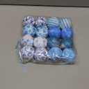 16 Pcs Christmas Tree Ornament 1.57 Inch Winter Sea Ornaments Coastal Starfish Waves Ball Ornaments Christmas Beach Tree Ornament for Xmas Winter Party Supplies (Ocean)