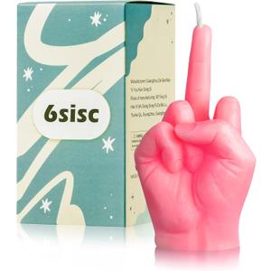 Middle Finger Scented Candle Hot Pink Danish Pastel Room Aesthetic Decor Pine Fragrance Candles Natural Vegan Soy Wax Hand Gesture Aromatherapy Candle for Home Bedroom Decoration Birthday Gifts (Mini)
